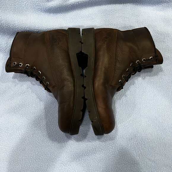 Timberland 22095 1140 Mens Leather Boots, Dark Brown, Oil Resistant Soles, Sz 9M - Picture 4 of 5